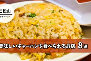 【2025年最新】松山市で美味しいチャーハンが食べられるお店8選！