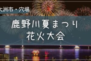 2025年 鹿野川夏まつり花火大会の穴場の場所をこっそり教えます