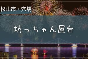 2025年 坊っちゃん屋台まつりの穴場の場所をこっそり教えます