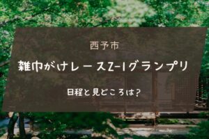 雑巾がけレースZ-1グランプリの日程と見どころは？