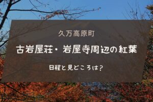古岩屋荘・岩屋寺周辺の紅葉の見頃時期と見どころは？