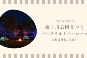 【2025年】須ノ川公園まつり パークイルミネーションの日程と見どころは？