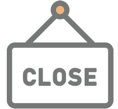 CLOSEの看板